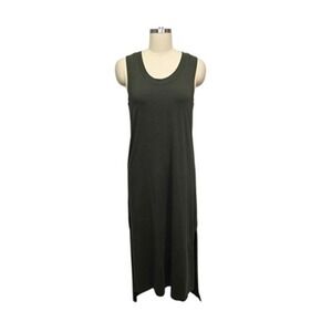 Lululemon Dress Womens‎ Dark Green Tank Midi Side Slit Scoop Neck Athleisure